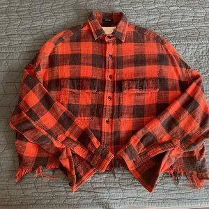 R13 Cropped Work Shirt Size S